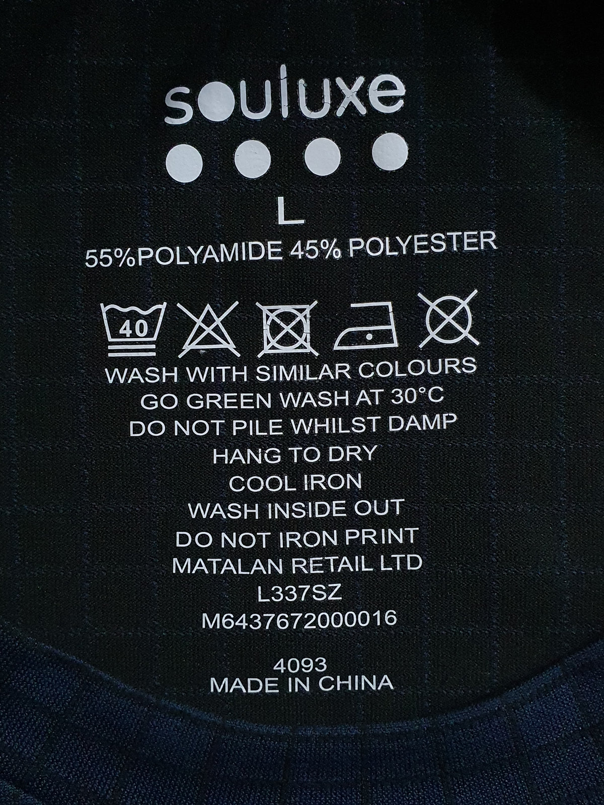 Souluxe indigo textured grid