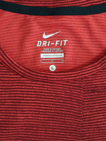 Nike Red & Maroon Striped Miller SS