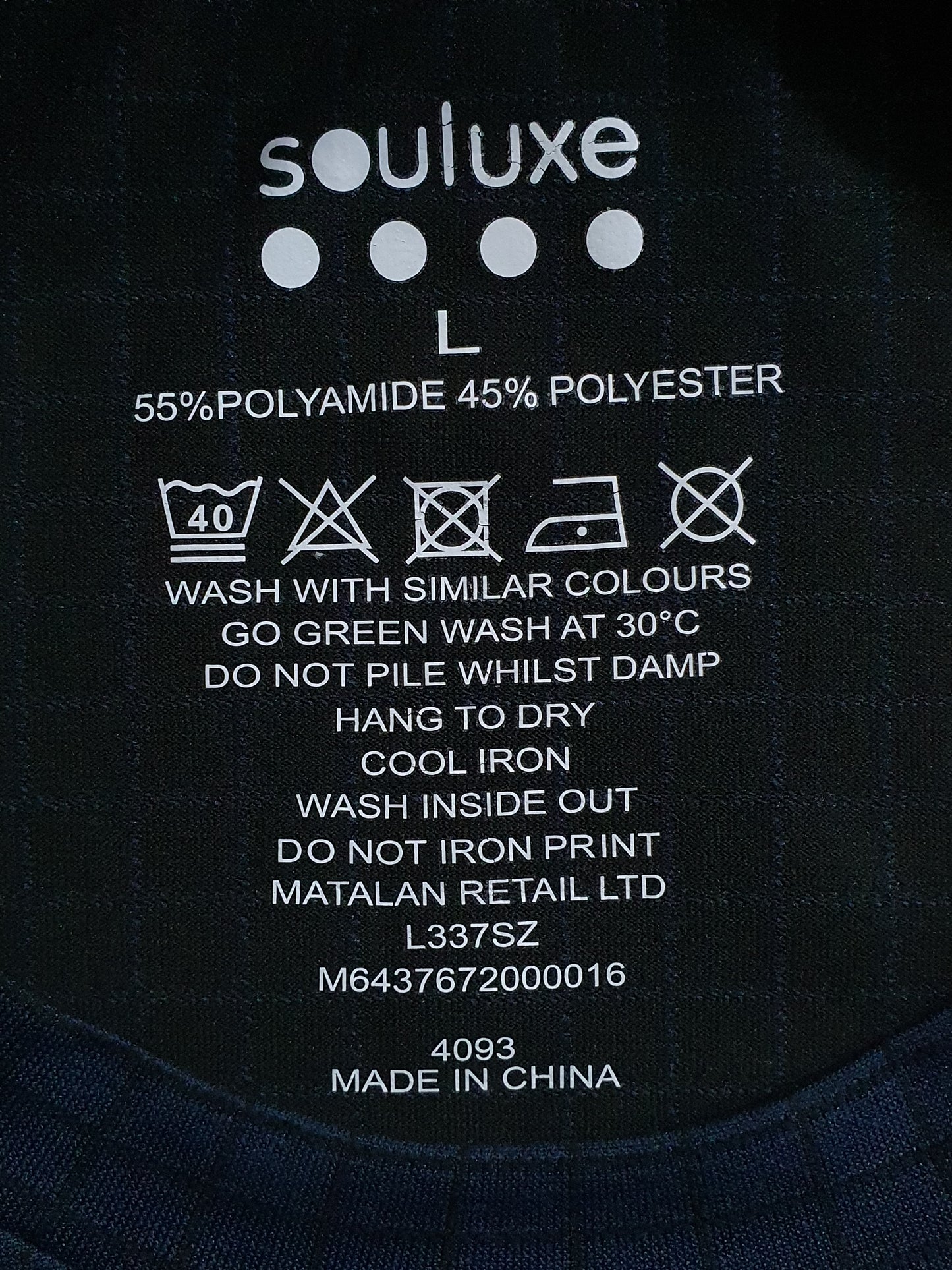 Souluxe indigo textured grid