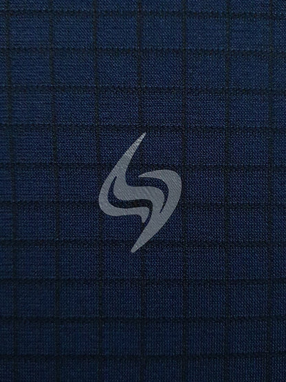 Souluxe indigo textured grid
