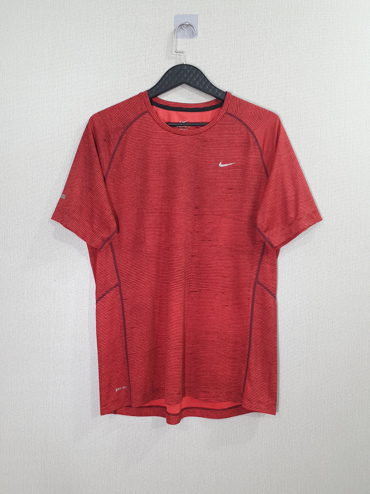 Nike Red & Maroon Striped Miller SS