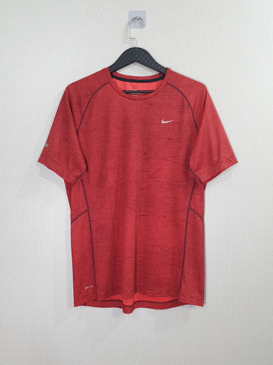 Nike Red & Maroon Striped Miller SS
