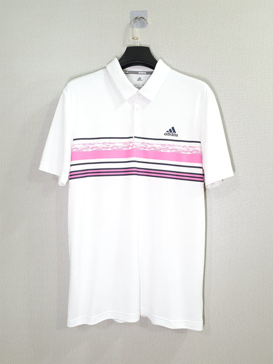 Adidas novelty core stripe polo