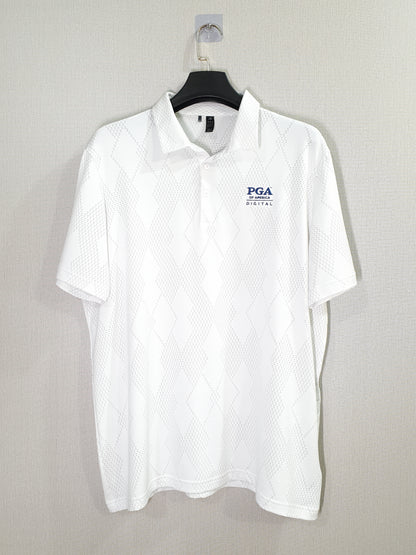 Adidas Ultimate365 Diamond Jacquard Textured Performance Polo