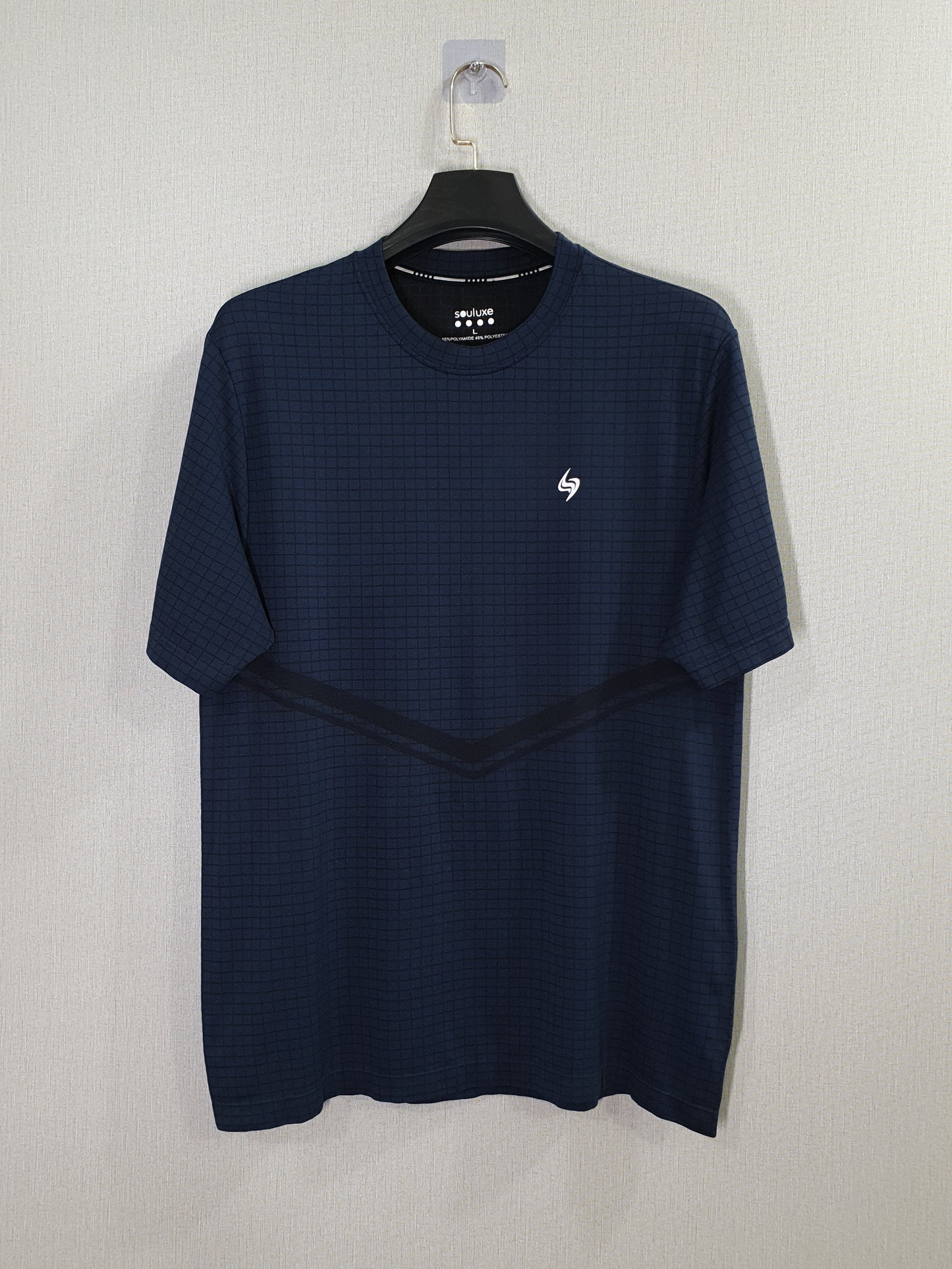 Souluxe indigo textured grid