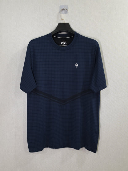 Souluxe indigo textured grid