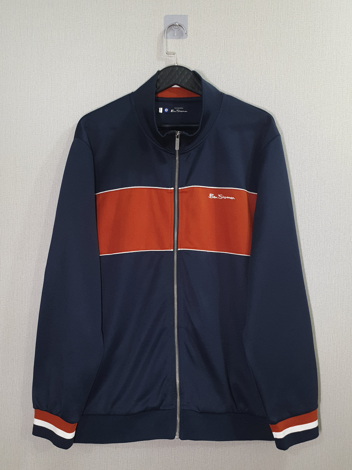 Ben Sherman colour block zip through track jacket