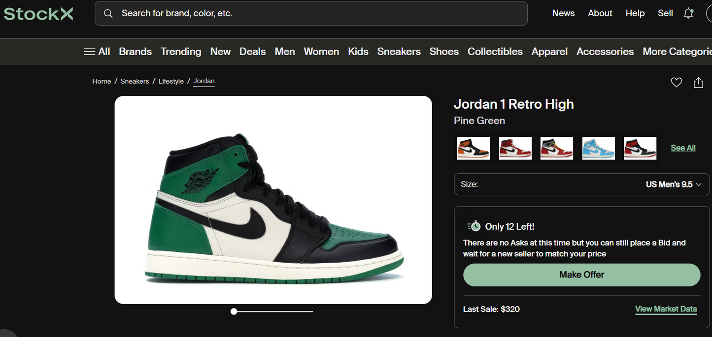 Nike Jordan 1 Retro High - Pine Green